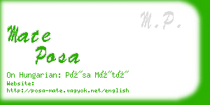 mate posa business card